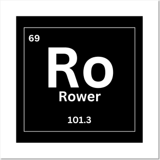 Rower periodic table funny design Posters and Art